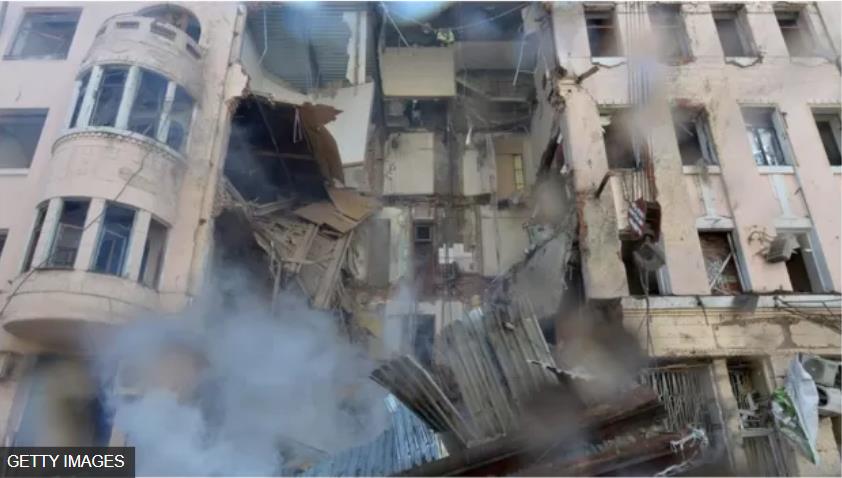 俄罗斯导弹在乌克兰第二大城市哈尔科夫市爆炸