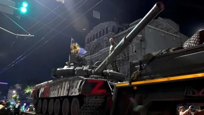 顿河畔罗斯托夫街头的瓦格纳士兵 顿河畔罗斯托夫街头的瓦格纳士兵